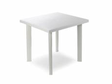 Table carrée de jardin blanche 80x75x72cm ipae progarden E3-75312