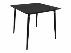 Table de repas pieds en aluminium noir et doré 80 x 80 cm - bing 2406
