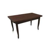 Table extensible, en bois couleur noyer, 140x80x79,50