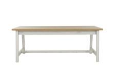 Table rectangle extensible effet bois chêne blanchi