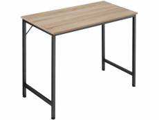 Tectake table de bureau jenkins - bois clair industriel, chêne sonoma - 80 cm 404458