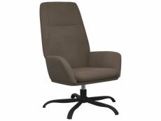 Vidaxl chaise de relaxation gris foncé similicuir daim