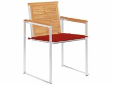 Vidaxl chaises de jardin 4 pcs avec coussins bois de