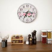 Vidaxl - Horloge murale vintage Fleur 30 cm