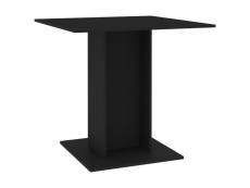 Vidaxl table de salle à manger noir 80 x 80 x 75 cm aggloméré 800253