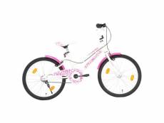 Vidaxl vélo pour enfants 20 pouces rose et blanc 92186