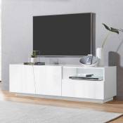 Web Furniture - Meuble tv moderne buffet salon 2 portes 1 tiroir 150 cm Vega Stay
