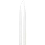 Atmosphera - Lot de 2 bougies bâtons Hugo H30cm blanc créateur d'intérieur - Blanc