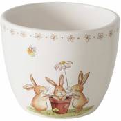 Boltze Gruppe - Pot de fleurs charmy, motif de lapins de Pâques, ø 10 cm