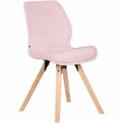 Chaise de salle à manger Luna avec pieds en bois rose