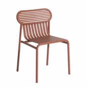 Chaise empilable Week-End / Aluminium - Petite Friture marron en métal