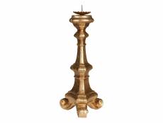 Chandelier en bois finition blanche antique. Made in italy