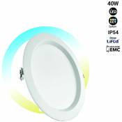Downlight LED CCT haute efficacité - 40W - Driver Lifud - Coupe