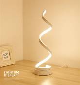 ELINKUME Lampe de chevet en LED spirale 12W blanc chaud