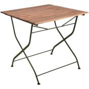 Esschert Design - Table pliable en bois et métal vert