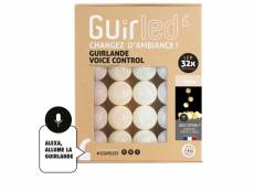 Guirlande boule lumineuse 32 led voice control - coton