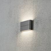 Konstsmide Lighting - Konstsmide Chieri Applique d'extérieur moderne Up Down, gris foncé, led haute puissance, 2x 6W, IP54