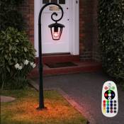 Lampe de support de télécommande d'éclairage extérieur de lanterne de jardin dans un ensemble comprenant des ampoules led rvb
