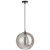 Lampe suspension boule verre argenté Liath h 270 cm