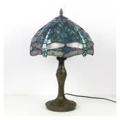 Lampe Tiffany Mer Bleu Vitrail Lampe De Table De Chevet