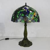 Lampe Tiffany Veilleuse Vitrail Vert Lampe De Table