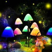 Lampes Solaires Champignons, 8 Modes 12 led Lampes