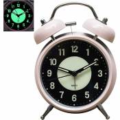 Luminous Alarm Clock Non-Ticking Quartz Analog Retro