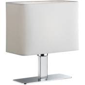 Lúzete - lampe de table adam abat-jour blanc - Chrome