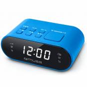 m-10 radio-réveil bleu fm double alarme Ecran lcd 0,6''. - Muse
