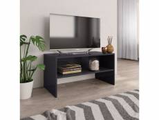 Meuble tv de qualité gris brillant 80 x 40 x 40 cm aggloméré
