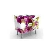 Micasia - Meuble sous vasque Eaux rose orchidée -