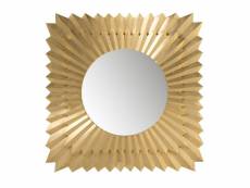 Miroir carré chic orma rayons en métal doré 20100991226