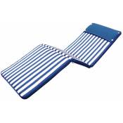 Oreiller en polyester amovible et imperméable 194.5x59 cm pour le lit Blue - Blue