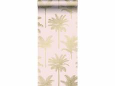 Papier peint palmiers rose clair et or - 139164 - 0,53 x 10,05 m 139164