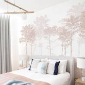 Papier peint panoramique balade dans les bois beige