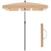 Parasol 200 x 125 cm protection solaire upf 50+ inclinable