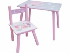 Peppa dreams table + 1 chaise bois