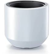 Prosperplast - Heos 36L Flowerpot, avec dépôt, dimensions (mm) 390x390x350, couleur blanche