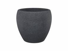 Scheurich pot en plastique rotomoulé lineo 282 - 48 x 39 cm - noir granite 56526NOIR