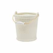 Seau à champagne Wood Ware / Vase - Ø 28 x H 31 cm / Porcelaine striée effet bois - Seletti blanc en céramique