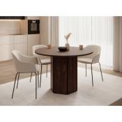 Selsey - Hexa - Table ronde 110 cm - couleur Noyer Wisconsin