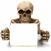 Squelette de Crânes Porte Papier Toilette Décoratif, Scary Halloween Décorations Salle de Bains mur Plaques Accessoires