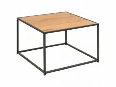 Table basse carrée 60x60cm en bois et métal sea