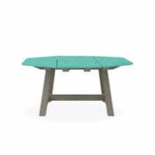 Table carrée Rafael Octogonal / 160 x 160 cm - Pierre de lave & teck décapé - 8 personnes - Ethimo vert en pierre