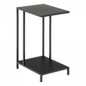 Table d'appoint minimaliste en métal noir