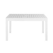Table de jardin extensible en aluminium blanc 6/12 personnes