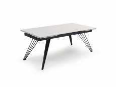 Table extensible 160/240 cm céramique blanc pieds filaires - oregon 01 65087494_65087499