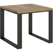 Table ouvrante 90x90/180 cm Tecno Libra Chêne Nature