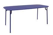 Table rectangulaire Week-end / 180 x 85 cm - Aluminium - Petite Friture bleu en métal
