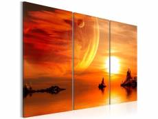Tableau - coucher du soleil romantique 90x60 cm